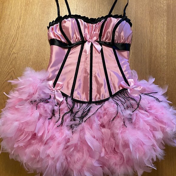 Pink Burlesque Showgirl Cabaret Halloween Costume